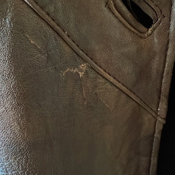 Mexico Mexican leather jacket brown patchwork vi rage 1980s 1990s - Picture 12 of 12